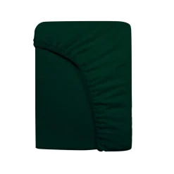 Prześcieradło z gumką butelkowa zieleń FROTTE 180x220 cm
