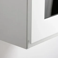 Przeszklony front drzwi PIANO 40x76,5 biały mat