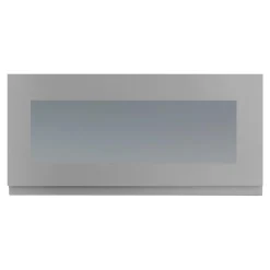 Przeszklony front drzwi PIANO 80x38,1 szary mat