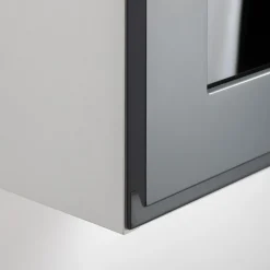 Przeszklony front drzwi PIANO PLUS 40x76,5 szary stalowy mat