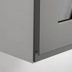 Przeszklony front drzwi PIANO 40x76,5 szary mat