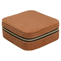 Pudełko na biżuterię jasnobrązowe 12x12x5 cm