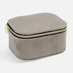 Pudełko na biżuterię jasnoszare 11x9x6 cm