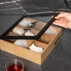 Pudełko na herbatę z 9 przegródkami BISTRO