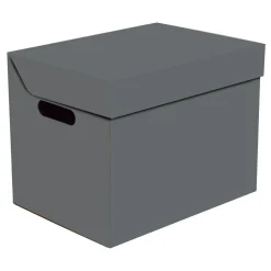 Pudełko ozdobne tekturowe z pokrywką szare APLA