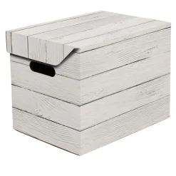 Pudełko ozdobne tekturowe z pokrywką DESKA BIAŁA