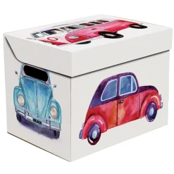 Pudełko ozdobne tekturowe z pokrywką AUTA 2 GARBUS