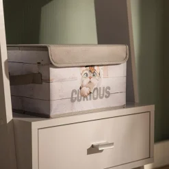 Pudło do przechowywania szare 37x27x26 cm