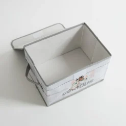 Pudło do przechowywania szare 27x20x16 cm