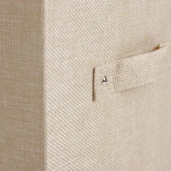 Pudło z pokrywą składane beżowe 28x28x28 cm