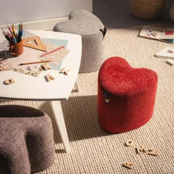 Puf mały serce czerwony ILLON