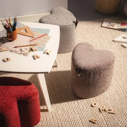 Puf mały serce fioletowy ILLON