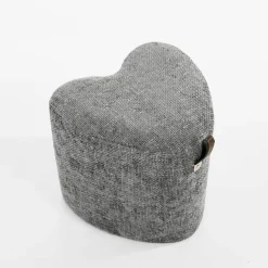 Puf mały serce szary ILLON