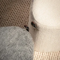 Puf mały serce szary ILLON