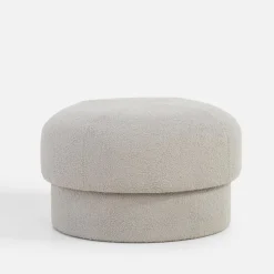 Puf okrągły boucle jasnoszary IQOMO