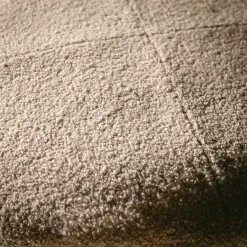 Puf okrągły boucle kremowy IQOMO