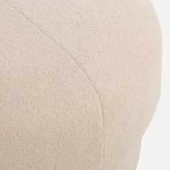 Puf okrągły boucle kremowy IQOMO