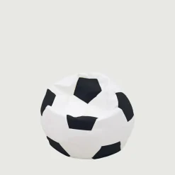 Puf piłka biało-czarny SPORT L
