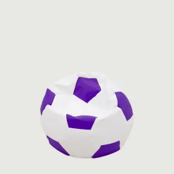 Puf piłka biało-fioletowy SPORT L
