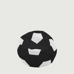Puf piłka czarno-biały SPORT L