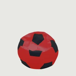 Puf piłka czerwono-czarny SPORT M