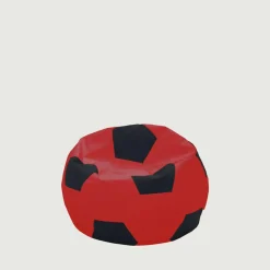 Puf piłka czerwono-czarny SPORT M
