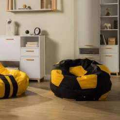 Puf piłka żółto-czarny BALL L