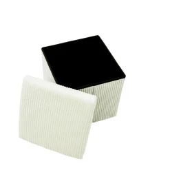 Puf składany biały 38 cm