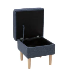 Puf z pojemnikiem szaroniebieski VENUS