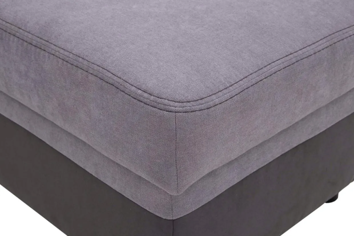 Puf z pojemnikiem szary NESSI