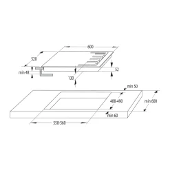 Płyta gazowa czarna GORENJE GW642AB