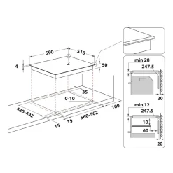 Płyta indukcyjna 6 zmysł WHIRLPOOL WFS5060CPBF