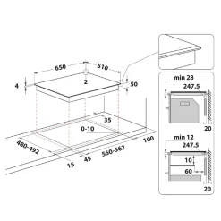 Płyta indukcyjna z powłoką iXelium WHIRLPOOL WLB4265BFIXL