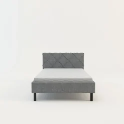 Rama łóżka szara BASIC ALBERTO 120x200 cm