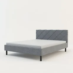 Rama łóżka szara BASIC ALBERTO 180x200 cm