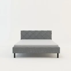 Rama łóżka szara BASIC ALBERTO 180x200 cm