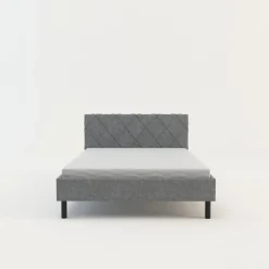 Rama łóżka szara BASIC ALBERTO 140x200 cm