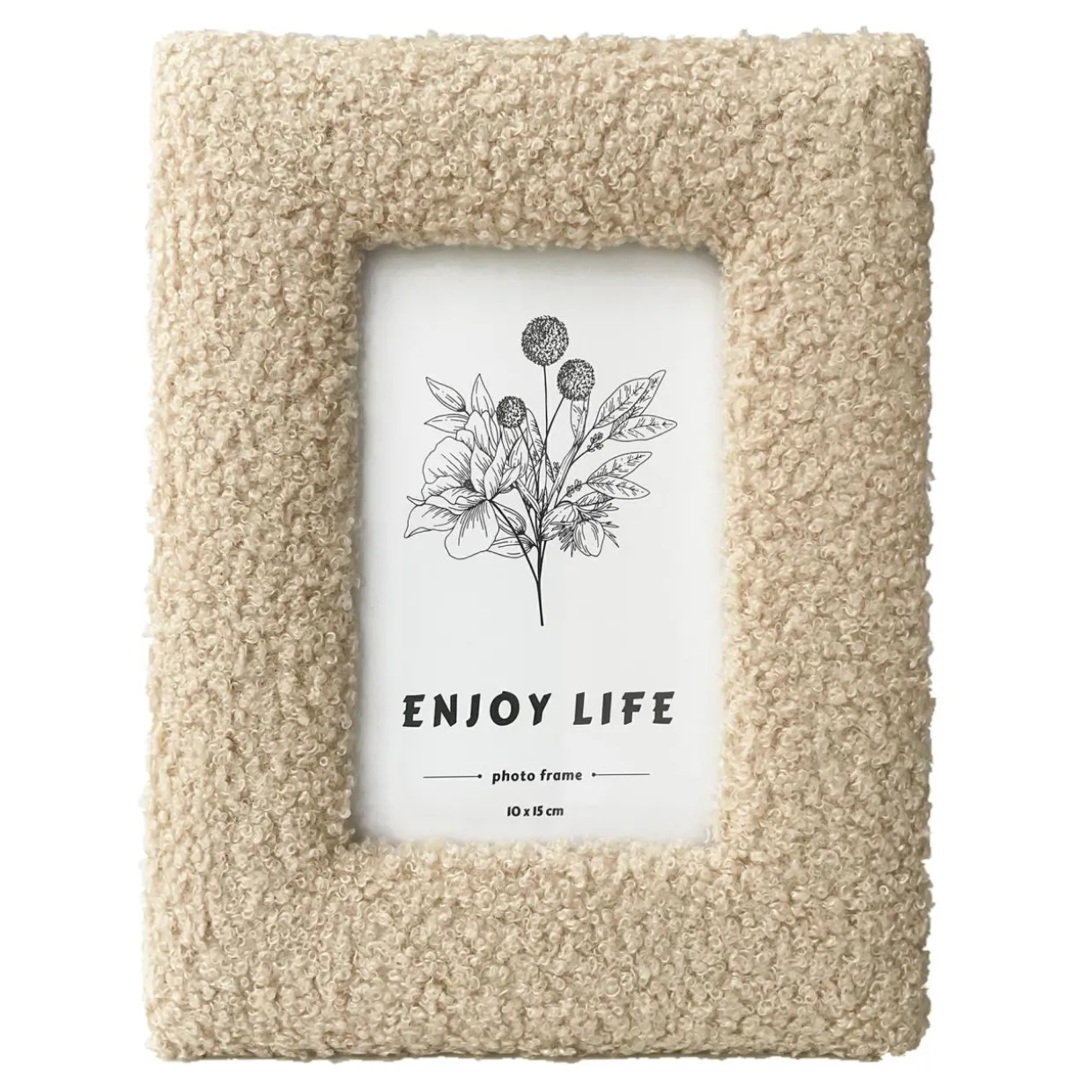 Ramka boho na zdjęcia 10x15 cm beżowa