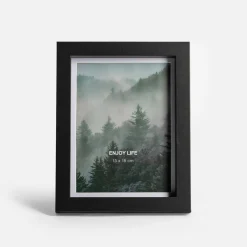 Ramka czarna na zdjęcie 15x20 z passe-partout