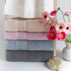 Ręcznik bawełniany ASTI różowy 70x140 cm