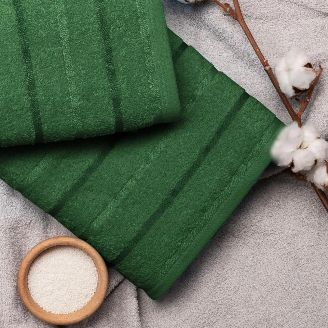 Ręcznik bawełniany butelkowa zieleń FRESH 70x140 cm