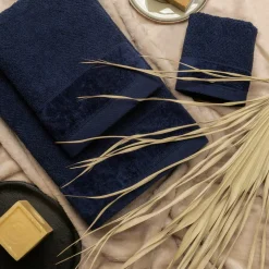 Ręcznik bawełniany ciemnoniebieski VITO 70x140 cm