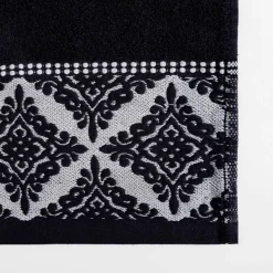 Ręcznik bawełniany czarno-biały AGADIR 50x90 cm