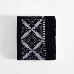 Ręcznik bawełniany czarno-biały AGADIR 30x50 cm
