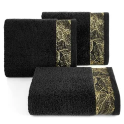 Ręcznik bawełniany czarny AGIS 50x90 cm