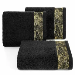 Ręcznik bawełniany czarny AGIS 70x140 cm