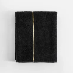 Ręcznik bawełniany czarny GOLD NEW 70x140 cm
