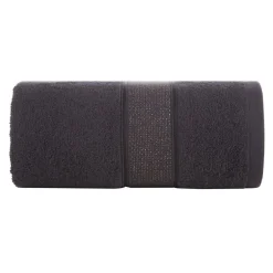 Ręcznik bawełniany czarny LIANA 50x90 cm