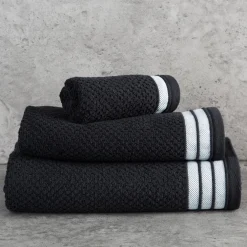 Ręcznik bawełniany czarny MADLEN 50x90 cm