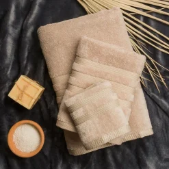 Ręcznik bawełniany do rąk beż CAROLINE 30x50 cm